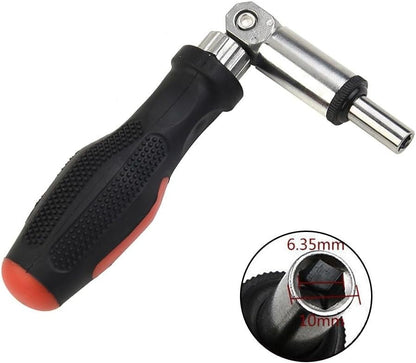 ya 26 10.21 baidi Ratchet Screwdriver Left Right Rotating TPR Handle Wear-resistant 1 Pc