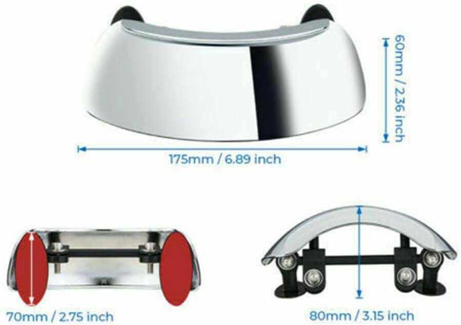 ya 2 8.15 180 Degree Motorcycle Blind Spot Mirror Rear View Mirror Anti Glare Wide Angle