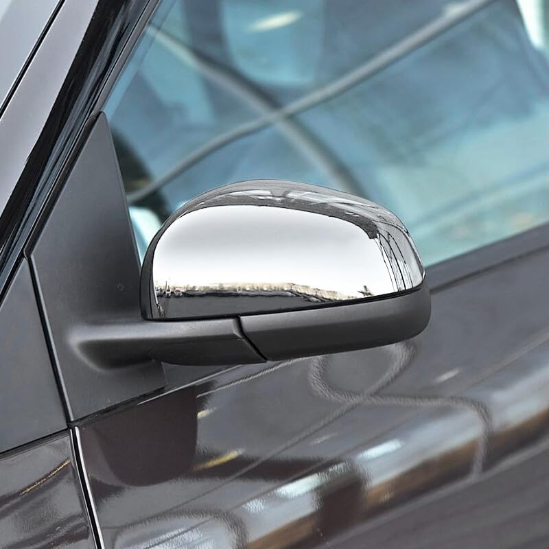 ya 11 9.14 baidiLeft Driver Side Rearview Mirror Cover Cap Chrome Fit for Smart Fortwo 2015-2024