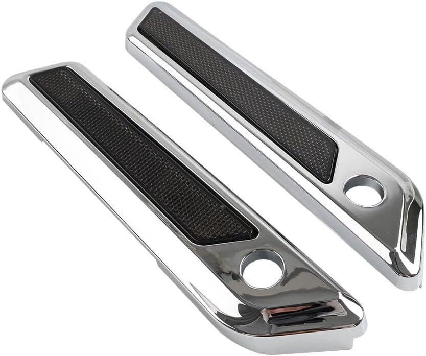 ya 12 10.8 baidi for Harley Touring Electra Glide Road King Saddle Bag Hinge Latch Covers Chrome