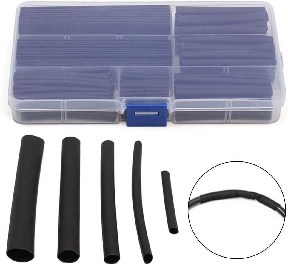 ya 13 9.15 baidi 150pcs Black Heat Shrink Tubing Tube Sleeving Car Wire Wrap Heatshrink