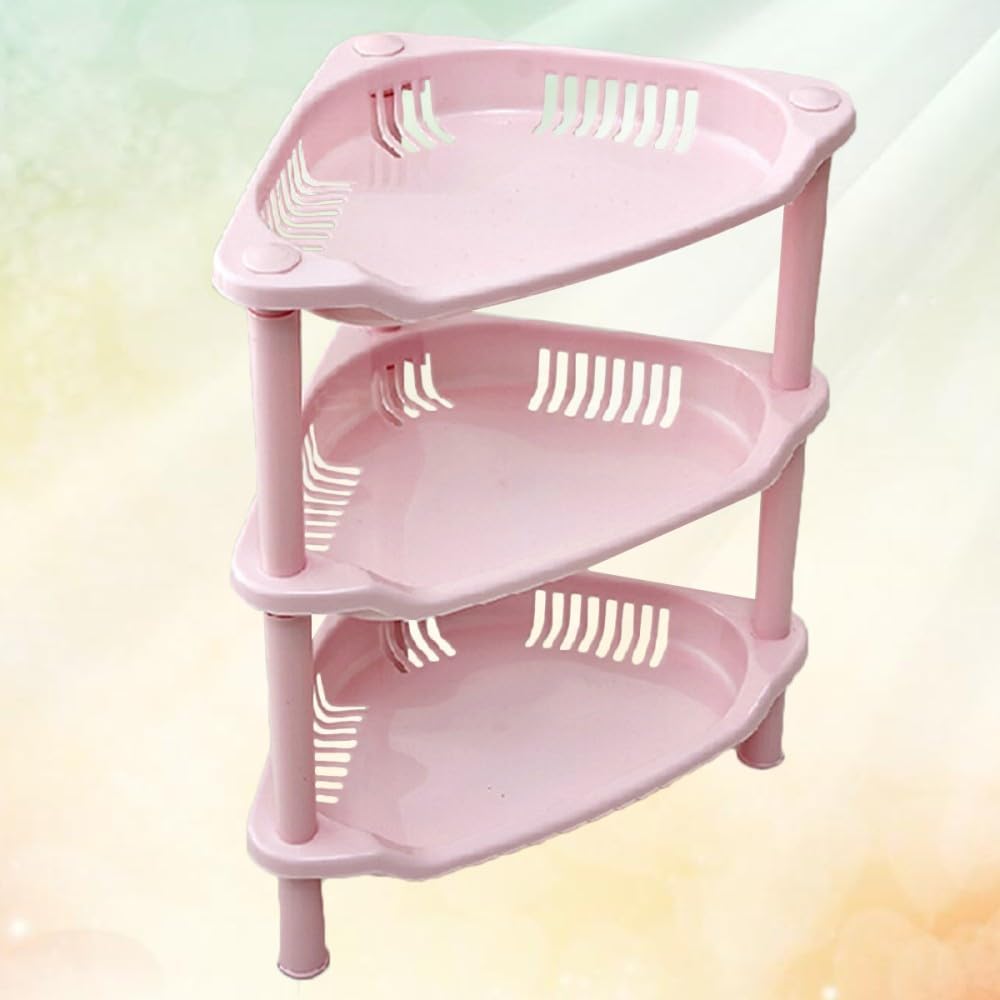 ya 26 10.21 baidi Plastic Shelf Bathroom Triangle Stora Kithcen Organizer Shower