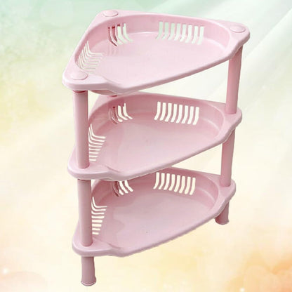 ya 26 10.21 baidi Plastic Shelf Bathroom Triangle Stora Kithcen Organizer Shower
