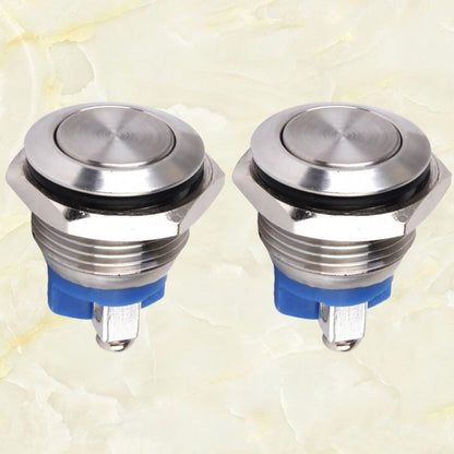 ya 13 9.15 baidi 16mm Momentary Push Button Switch Waterproof for Boat Car 2Pcs