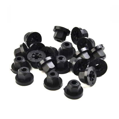 ya 13 9.15 baidi 20x Plastic Nut with Ring for E36 E39 E46 E60 E61 E65 E90 E91 X3 Nylon Black