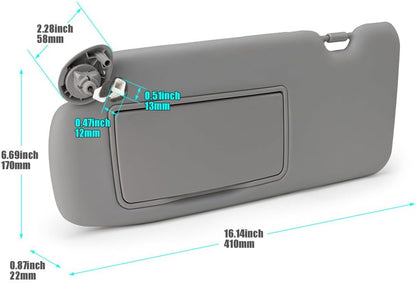 ya 11 9.14 baidiNew for Honda for CR-V 2017-2022 Driver Side Interior W/Mirror Light Sun Visor Gray