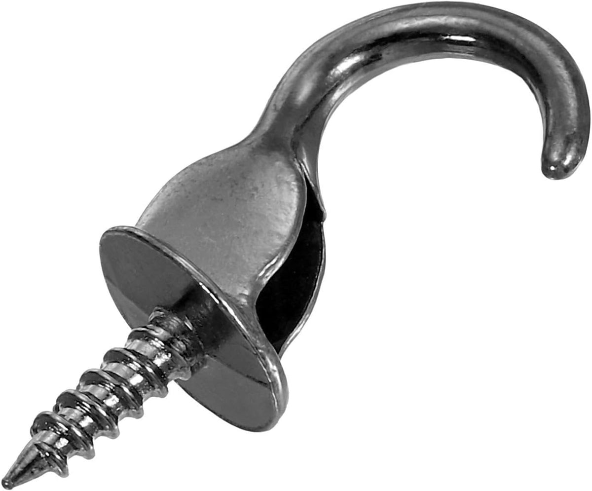 ya 26 10.21 baidi 10 Pcs 1.4 x 0.6 Ceiling Hook, Screw-in Ceiling Orchid Hook for Hanging, Grey