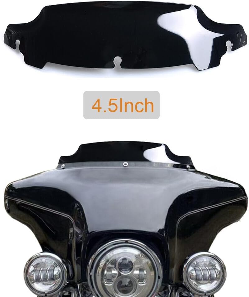 ya 23 10.7 baidi 4.5-inch black motorcycle wave windshield suitable for Harley Touring Glide 2014-2023 21-
