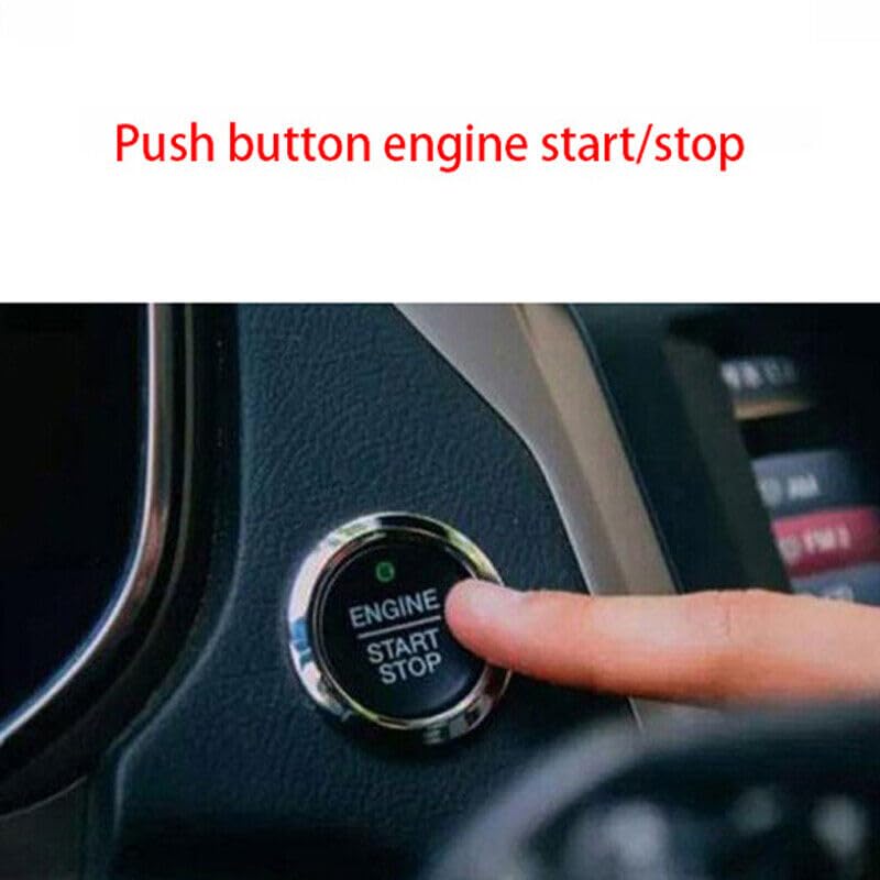 ya 4 8.8 12 Volt Keyless Entry Engine Start Alarm System Button Remote Start Stop Kit - Universal Fitment, 1PC, 5 meters Range, Remote Control, Passenger Car