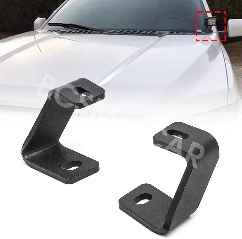 ya 23 10.7 baidi Fit for d F150 2017-2021 Car LED Light Pod Hood Hinge A-Pillar Brackets Black