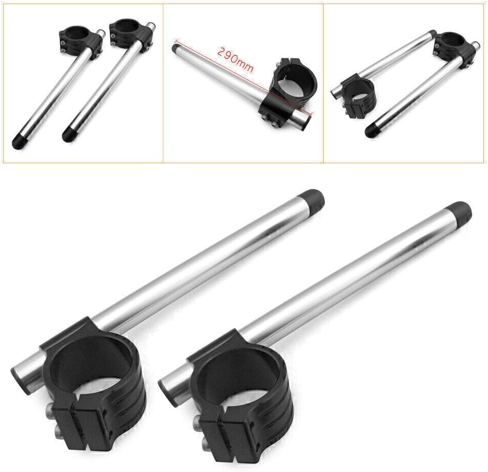 ya 4 8.14 Clip-On Handlebars 50mm Fork Tube Fit for Kawasaki ZX-14/ZX1400 ZX-10R ZX-6R