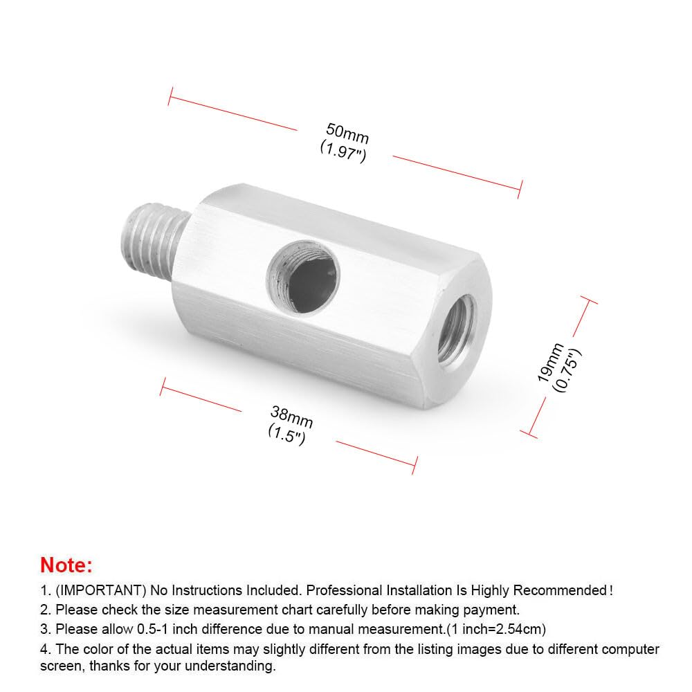 ya 5 8.10 1/4 NPT Female Oil Pressure Sensor Tee to 1/4 NPT Male Adapter Supply Feed Line