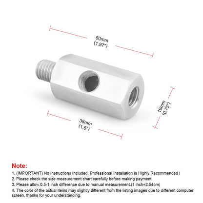 ya 5 8.10 1/4 NPT Female Oil Pressure Sensor Tee to 1/4 NPT Male Adapter Supply Feed Line