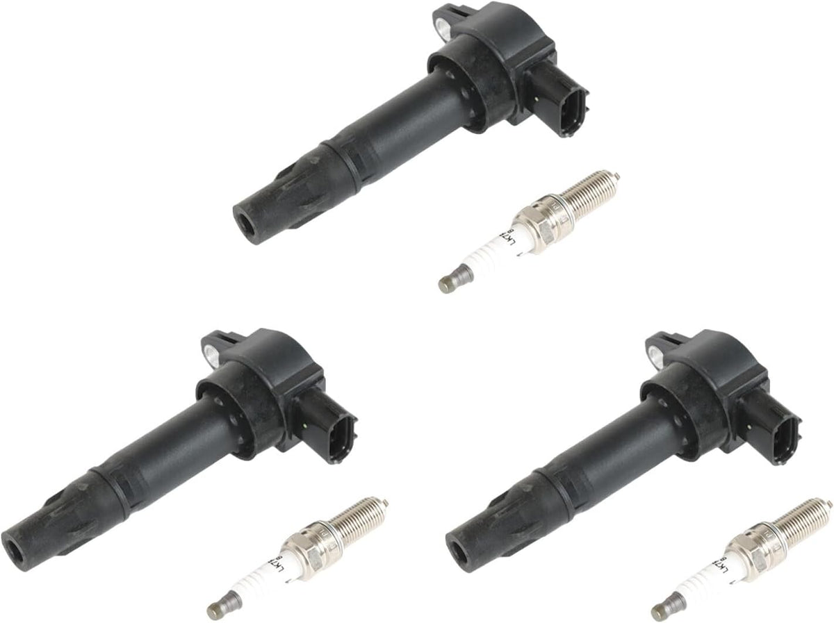 ya 9 10.24 3X Ignition Coil & Platnium Spark Plug for 2008-2015 for Smart Fortwo 1.0L L3 UF681