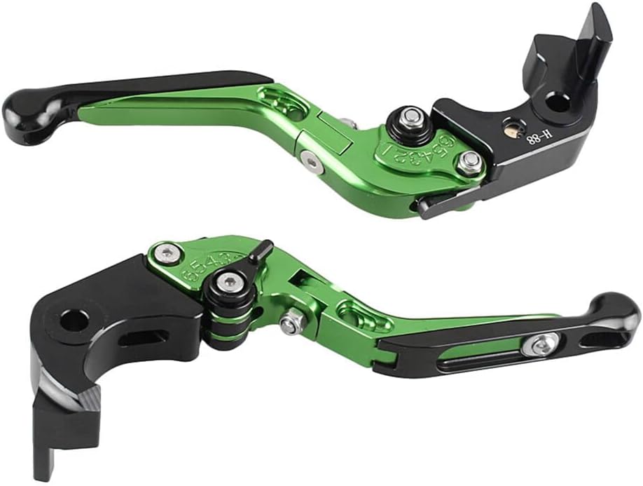 ya 5 8.10 for Kawasaki ZX 14R 2006-2015 14 Green/Black 2X Foldable Brake Clutch Levers