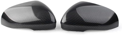 ya 4 8.14 Pair Carbon Fiber Rear Side View Mirror Cover Cap for Jaguar XF XFR XFR-S XJ XE