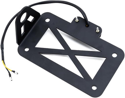 ya 4 8.14 Motorcycle License Plate Bracket Side Mount Tail Light For Harley Chopper Bobber
