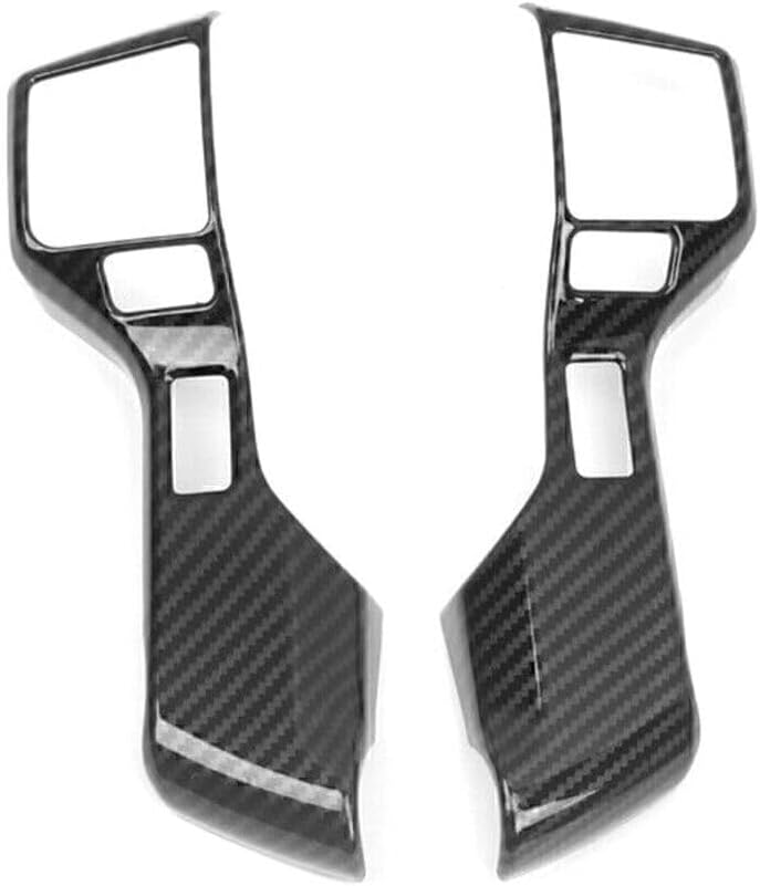 ya 9 10.24 2xCarbon Fiber Black Steering Wheel Button Cover Trim for Toyota Tacoma 201
