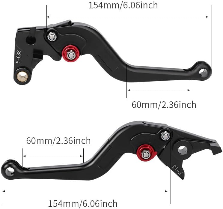 ya 4 8.14 Foldable Adjustable Clutch Brake Levers for Honda XL750 Transalp / CB750 Hornet
