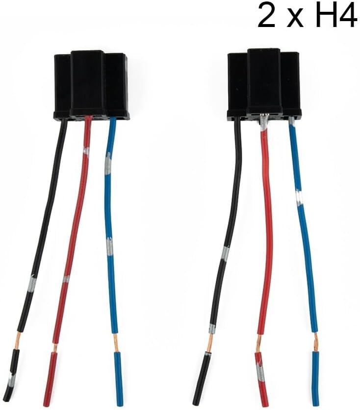 ya 13 9.15 baidi 2pc H4 3 Pin Headlight Replacement Repair Bulb Holder Connector Plug Wire Socket