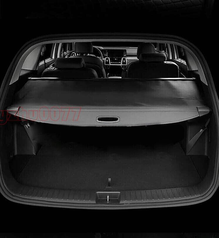 ya 2 8.15 for Kia for Sorento 2021-2022 Black Car Rear Trunk Canvas Cargo Luggage Shade Cover