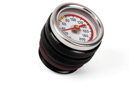 ya 4 8.14 Black M30x1.5 Oil Temp Temperature Gauge Filler Cap for Motorcycle 0-200 Ce
