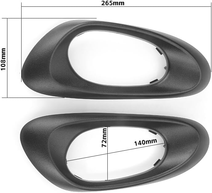 ya 10 9.16 baidi 2X Rear LH&RH Interior Door Handle Bezel for 2002-2009 for Chevrolet Trailblazer