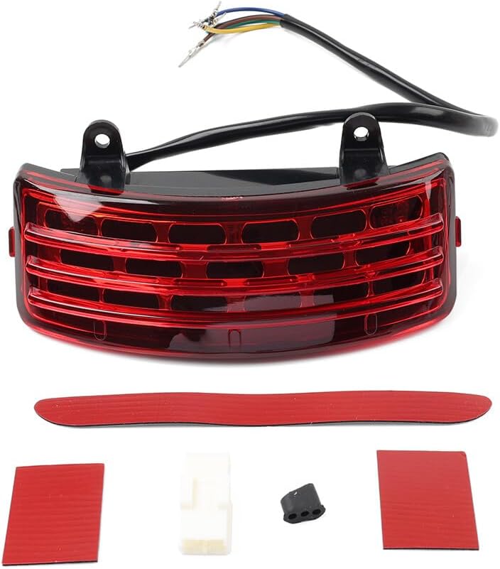 ya 10 9.16 zhengce Tri-Bar LED Rear Tail Brake Mudguard Light fit For Harley Road King Street