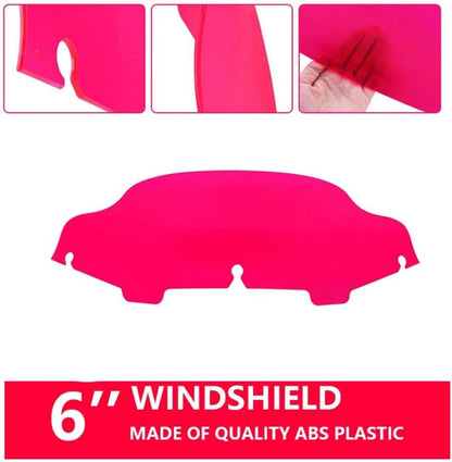 ya 23 10.7 baidi 6 Wave Windshield Windscreen for Harley Street Electra Glide Classic 1996-2013