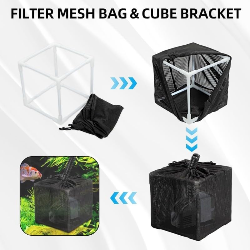 ya 26 10.21 baidi Water Pump Protions Mesh Bag for Pond Water Circulation Systems Enduring