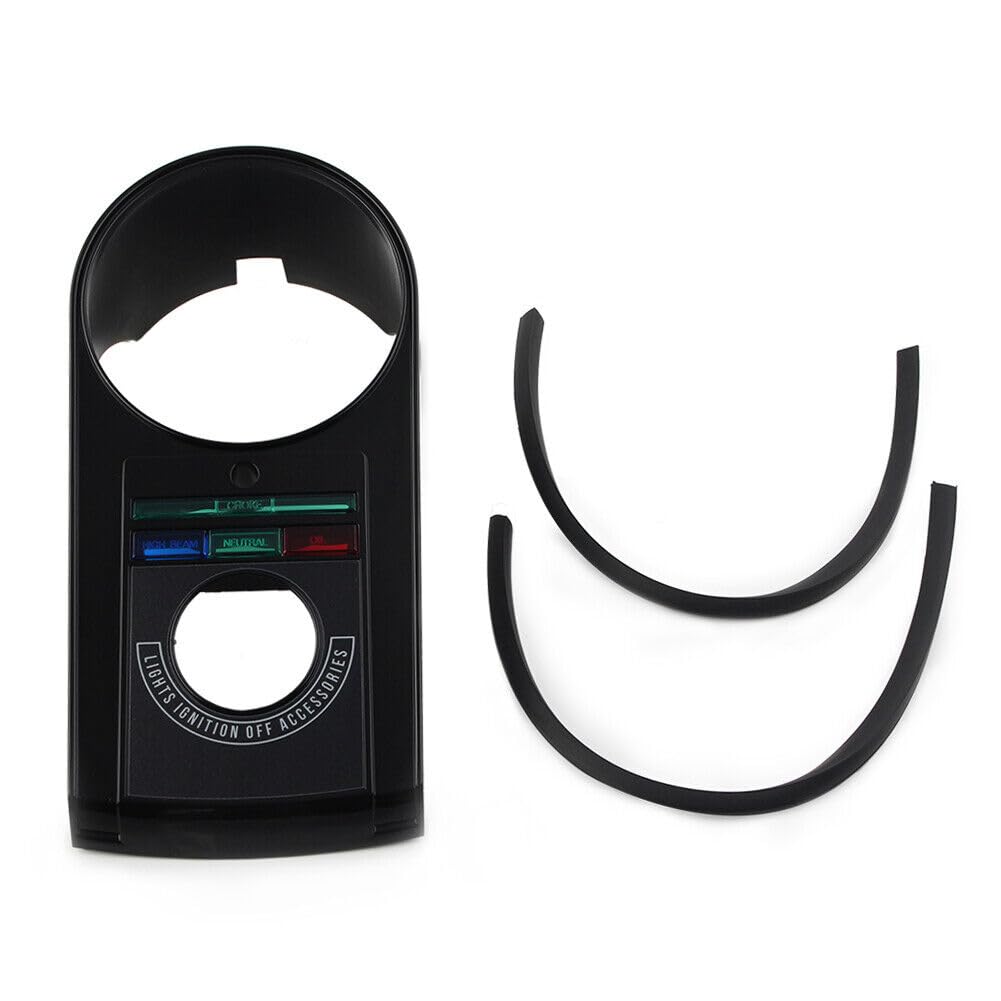 ya 6 8.14 Speedometer Speedo Dash Panel Cover Housing Kit Plastic for Harley Softail Black