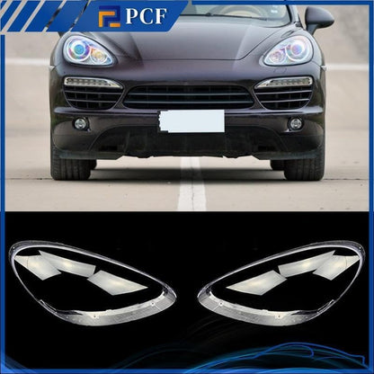 ya 4 8.14 for Porsche Cayenne 2011-2014 Headlight Cover Transparent Lens Cover Left + Right 