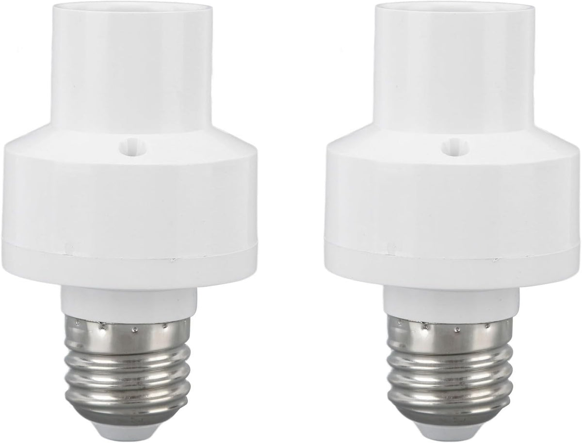 ya 26 10.21 baidi ? White 2PCS Smart Light Bulb Socket Wireless Control Lamp Holder Voice