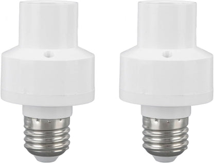 ya 26 10.21 baidi ? White 2PCS Smart Light Bulb Socket Wireless Control Lamp Holder Voice