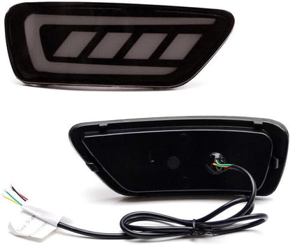 ya 2 8.15 2 pieces suitable for Jeep WK2 Grand Cherokee blackout smoke LED rear bumper reflector lights
