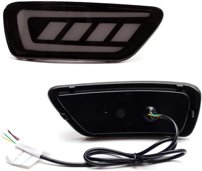 ya 2 8.24 baidi 2 pieces suitable for Jeep WK2 Grand Cherokee blackout smoke LED rear bumper reflector lights