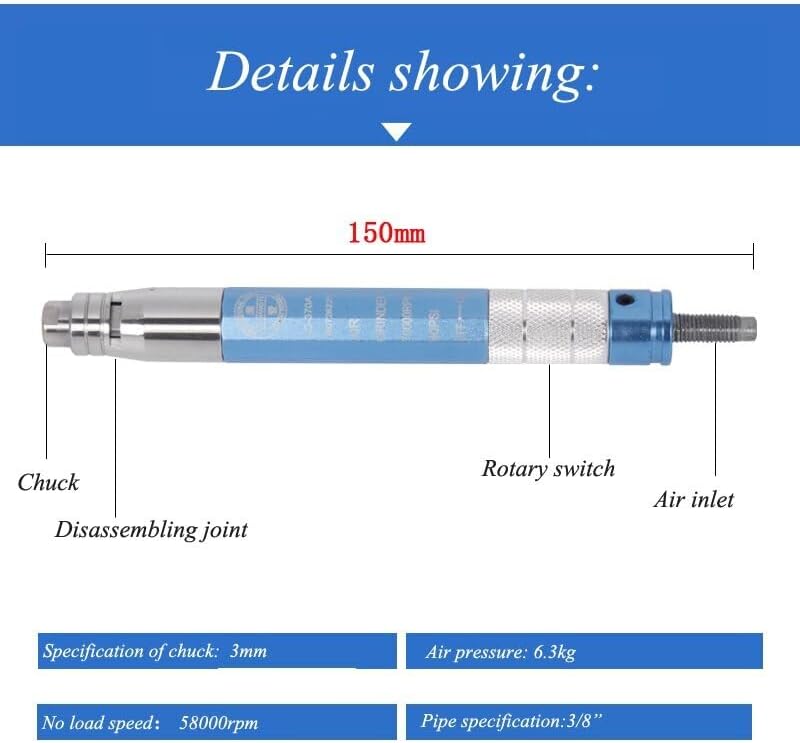 ya 26 10.21 baidi Pneumatic Engraving Pen Lettering Tool Air Chisel Word Pen Grinding Machine