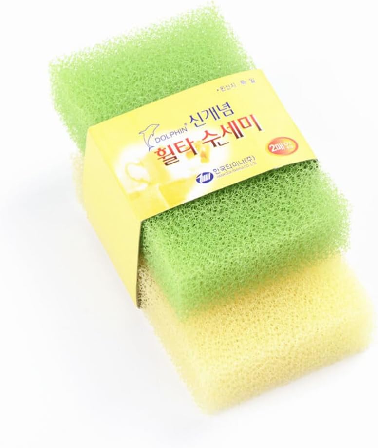 ya 14 9.20 baidi 10PCS Simulation Loofah Scouring Pad Kitchen Dishwashing Spon Cleaning Pad-1