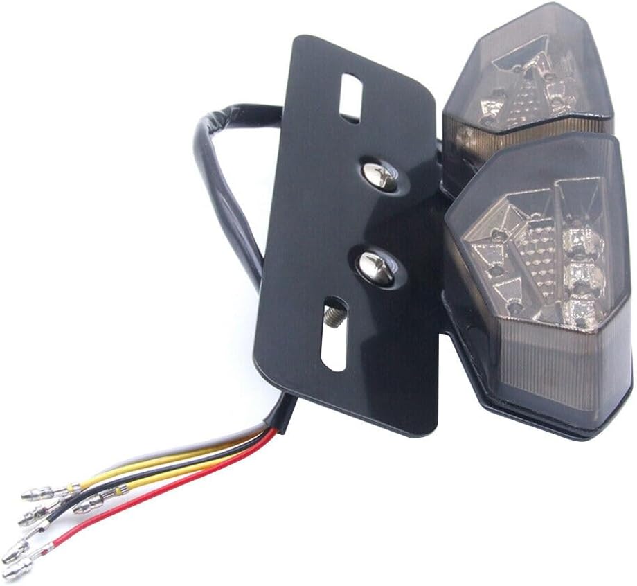 ya 4 8.14 Motorcycle LED taillight with license plate holder brake light universal motorcycle