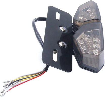ya 4 8.14 Motorcycle LED taillight with license plate holder brake light universal motorcycle