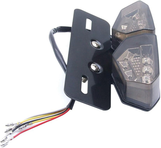 ya 4 8.14 Motorcycle LED taillight with license plate holder brake light universal motorcycle