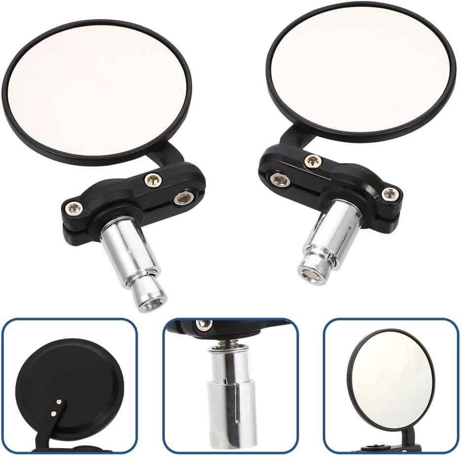 ya 2 8.15 1 Pair Round Motorcycle Rearview Mirror Safety Reflector Reversing Mirror