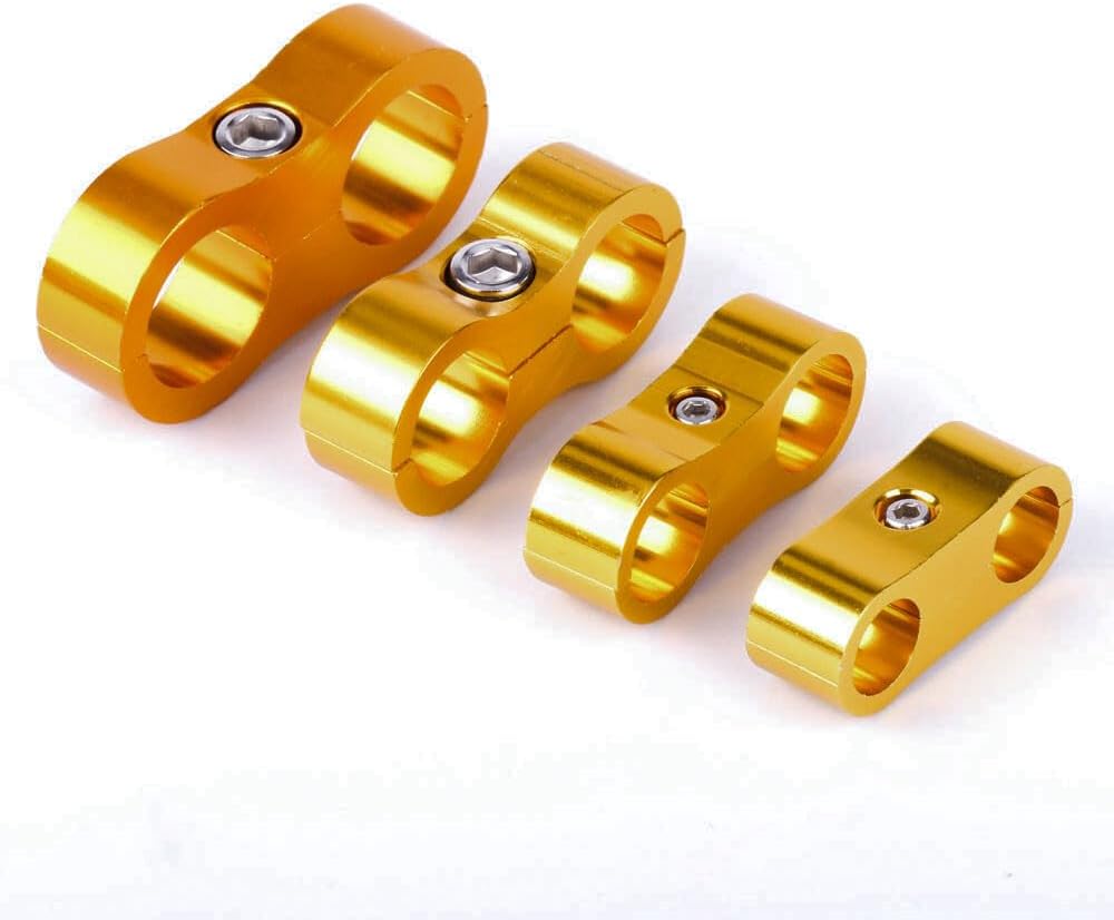 ya 4 8.14 4-pack AN6/AN8/AN10 braided hose separator wire clamp fastener fuel line