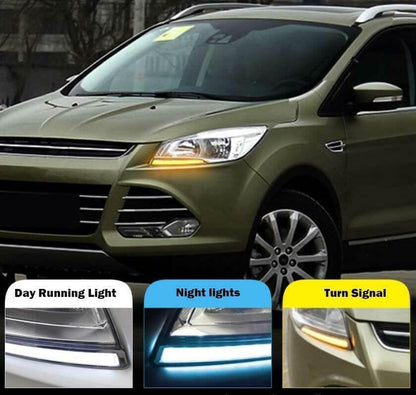 ya 4 8.24 baidi for Ford Escape Kuga 2013-2016 LED Lights Daytime Running Lights Turn Signal Width Lights 
