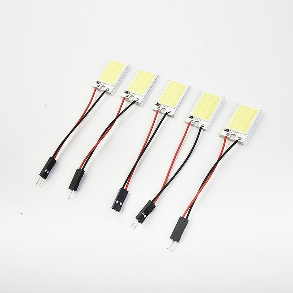 ya 13 9.15 baidi 5pcs 12V COB Panel Light Festoon Lamp Interior Dome Bulb 184 192 193 259 280 285