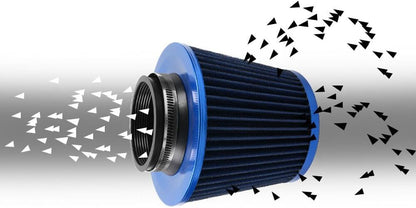 ya 13 9.15 baidi Blue 3 High Flow Inlet Dry Air Filter Cold Air Intake Cone Replacement 76mm