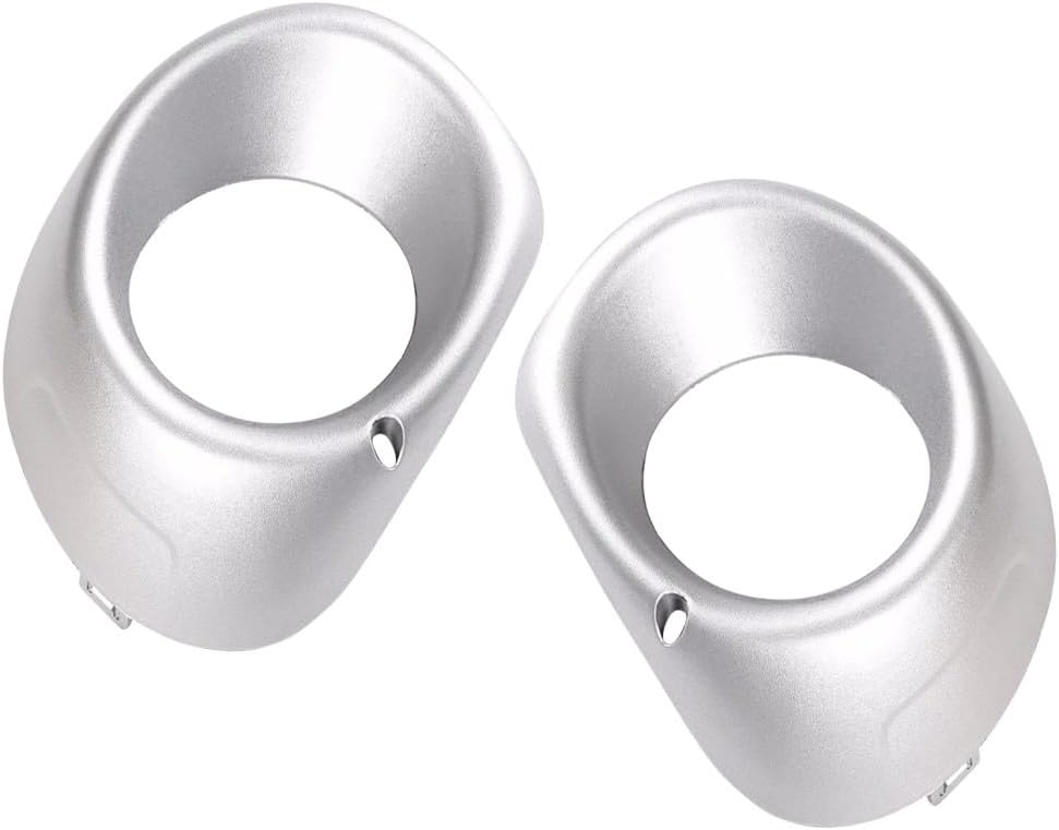 ya 9 10.24 2X Front Bumper Foglight Cover Silver Left+Right Side For 2013-2015 for Outlander