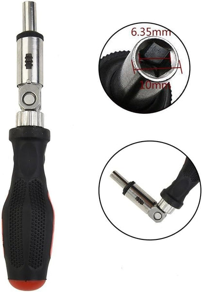 ya 26 10.21 baidi Ratchet Screwdriver Left Right Rotating TPR Handle Wear-resistant 1 Pc