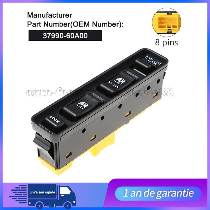 ya 4 8.8 COM for Man DE Leve VITRE Bouton 37990-60A00 Pour for Suzuki Vitara I 88-97 Neuf