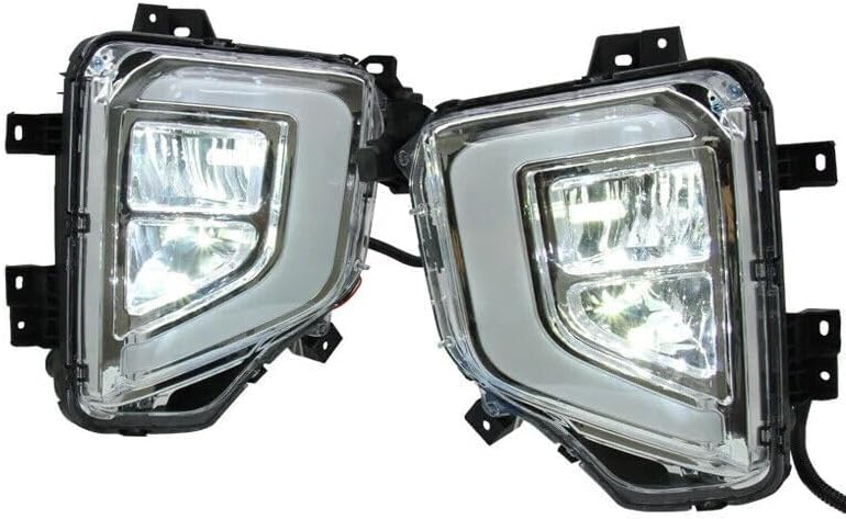 ya 10 9.16 zhengce LED Fog Lights Daytime Running Lights for Mitsubishi L200 / Triton 2019-202